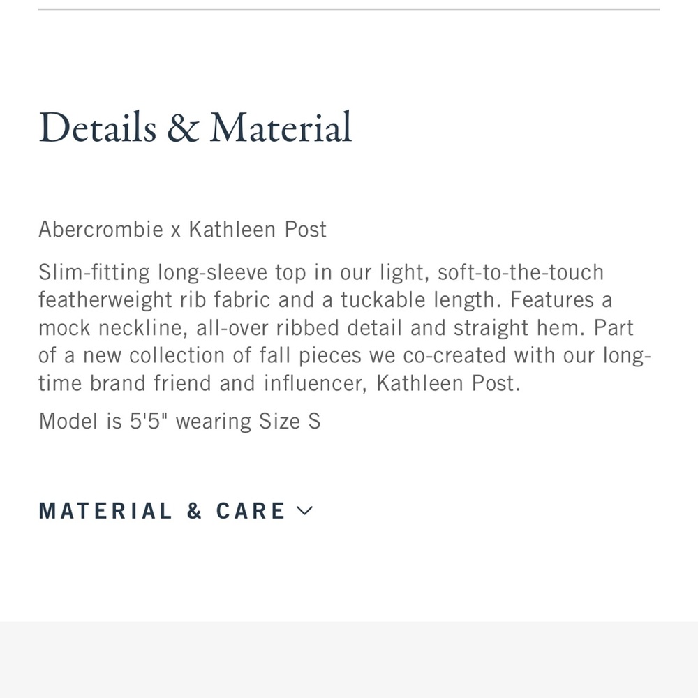 A&F Mockneck top - Picture 4 of 4